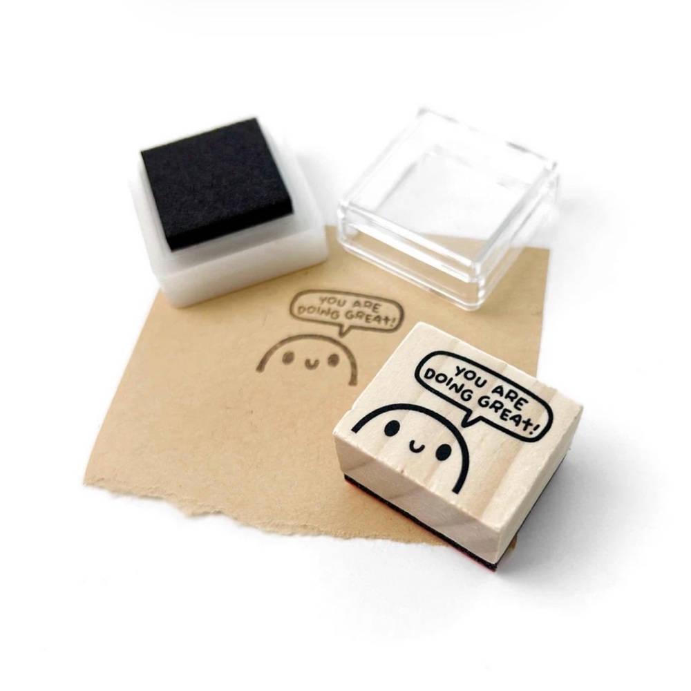 🆕  TheCoffeeMonsterzCo You’re Doing Great Wooden Stamp